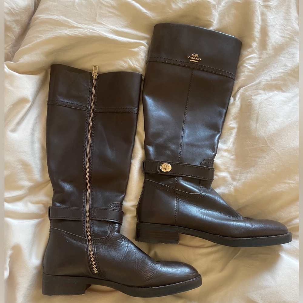 Coach Brown leather boots